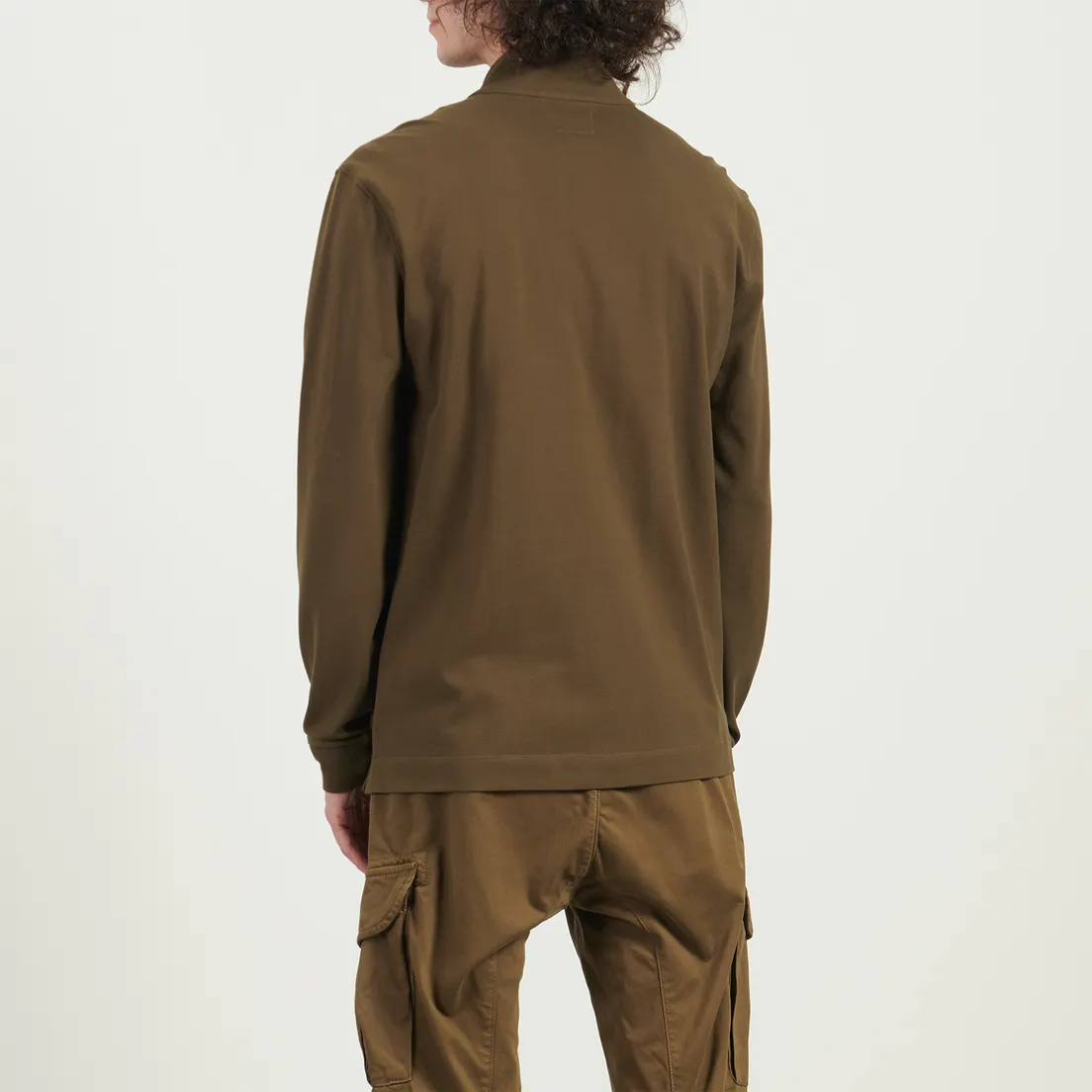 C.P. Company Мужской лонгслив Stretch Piquet Half Zip