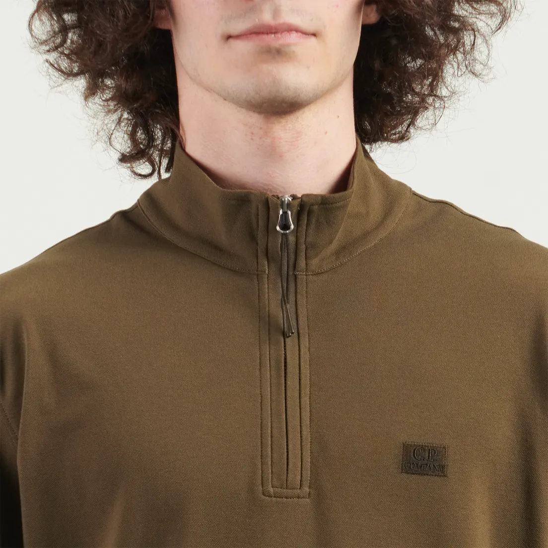 C.P. Company Мужской лонгслив Stretch Piquet Half Zip