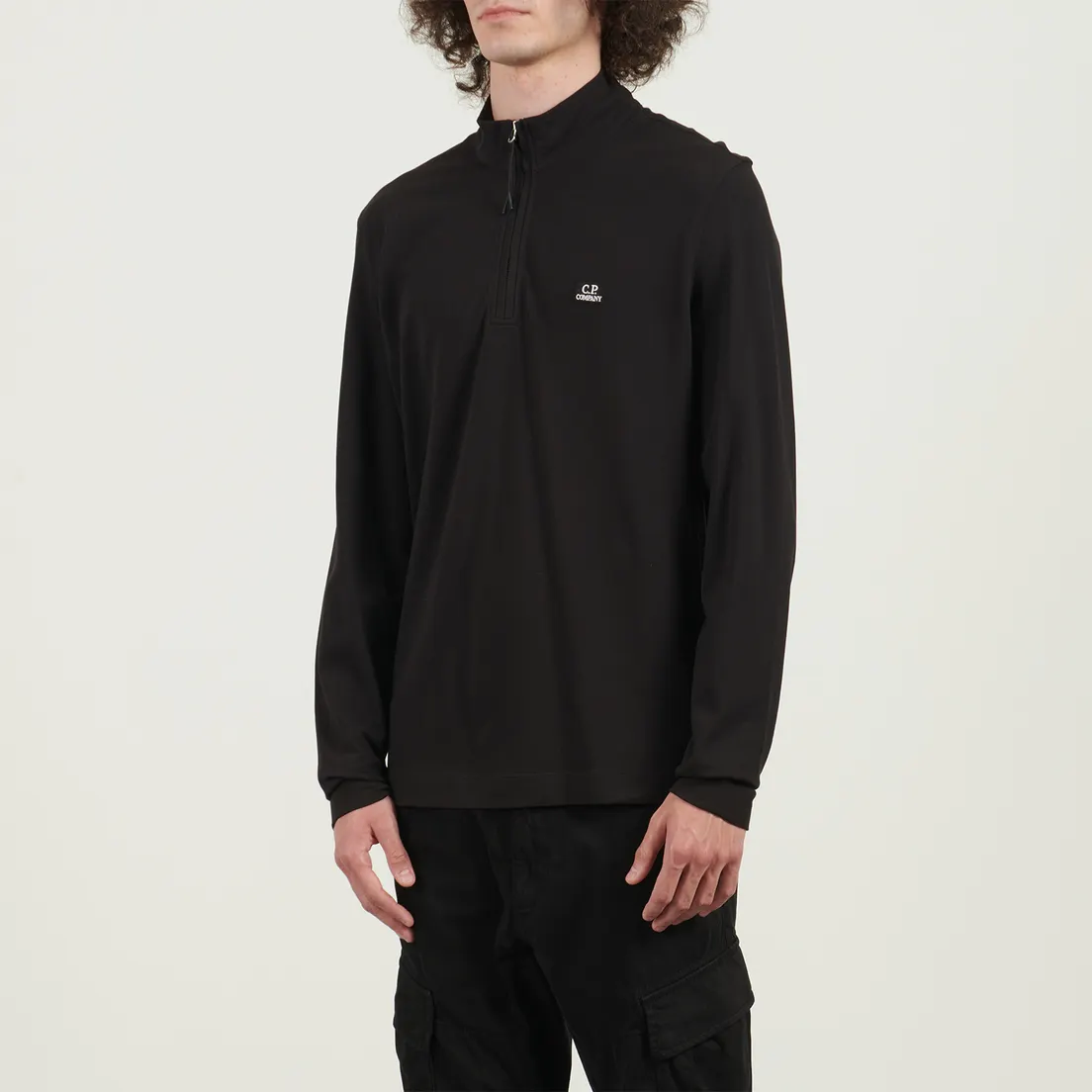 C.P. Company Мужской лонгслив Stretch Piquet Half Zip