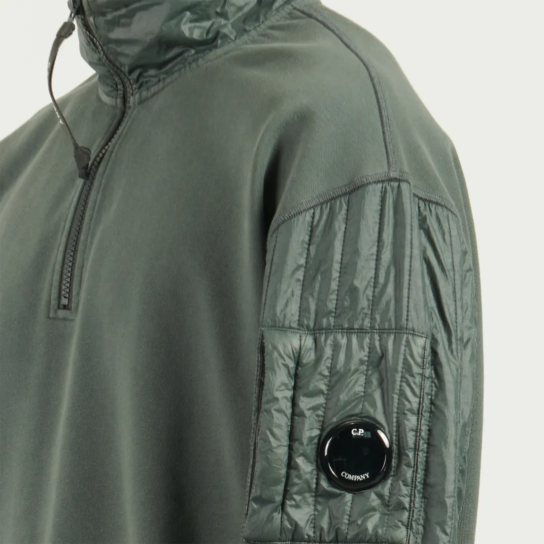 C.P. Company Мужская толстовка Diagonal Raised Fleece Mixed Half Zip