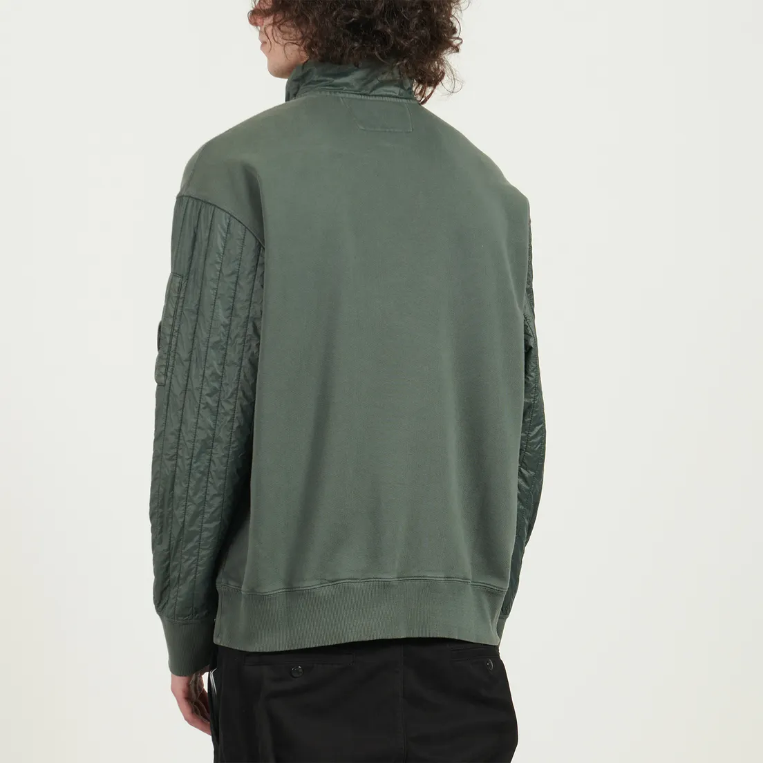 C.P. Company Мужская толстовка Diagonal Raised Fleece Mixed Half Zip