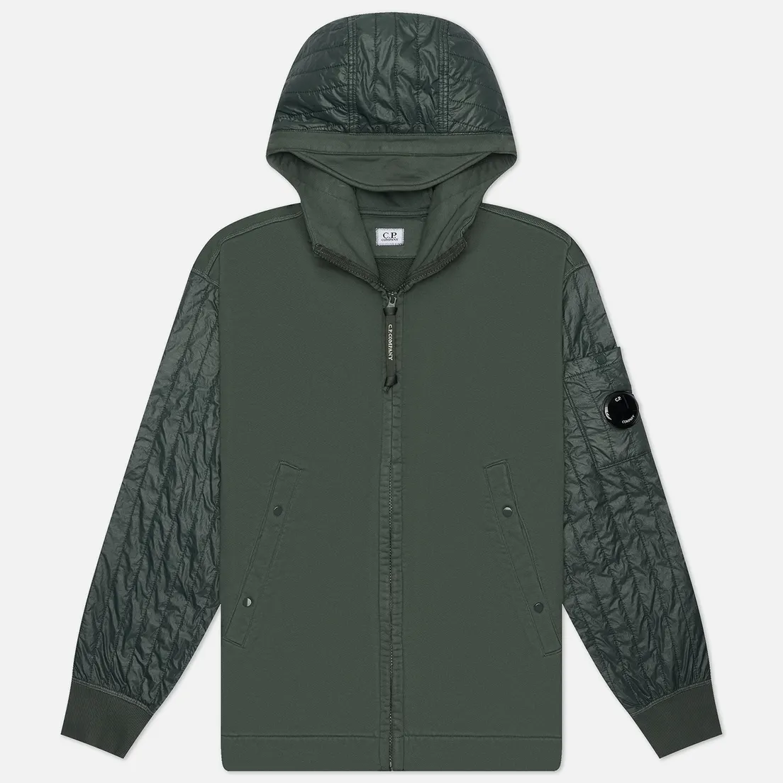 C.P. Company Мужская толстовка Diagonal Raised Mixed Zip Hoodie