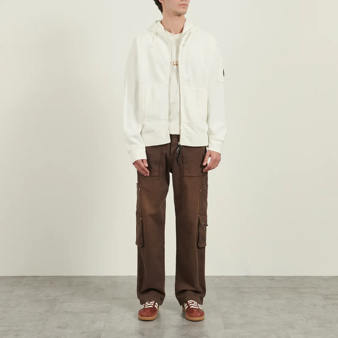 C.P. Company Мужская толстовка Brushed And Emerized Diagonal Fleece Boxy Goggle