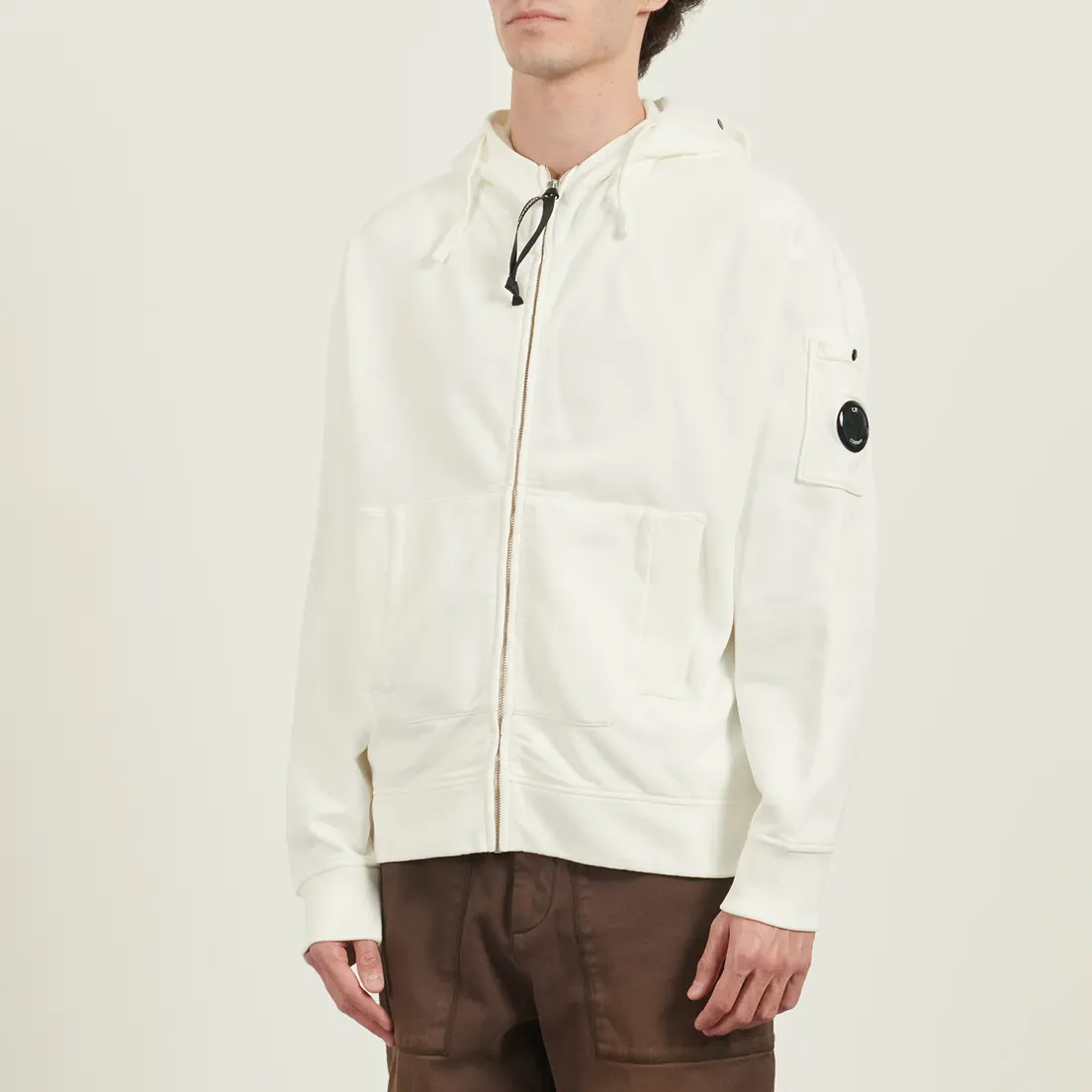 C.P. Company Мужская толстовка Brushed And Emerized Diagonal Fleece Boxy Goggle