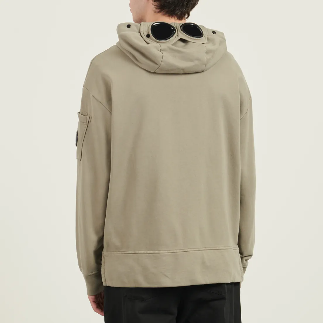 C.P. Company Мужская толстовка Brushed And Emerized Diagonal Fleece Boxy Goggle