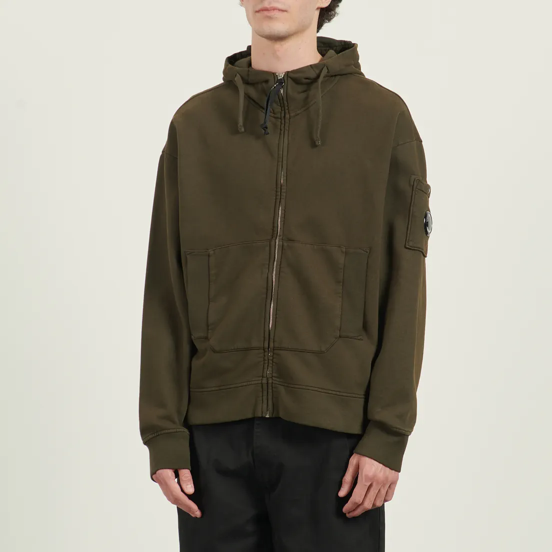 C.P. Company Мужская толстовка Brushed And Emerized Diagonal Fleece Boxy Goggle