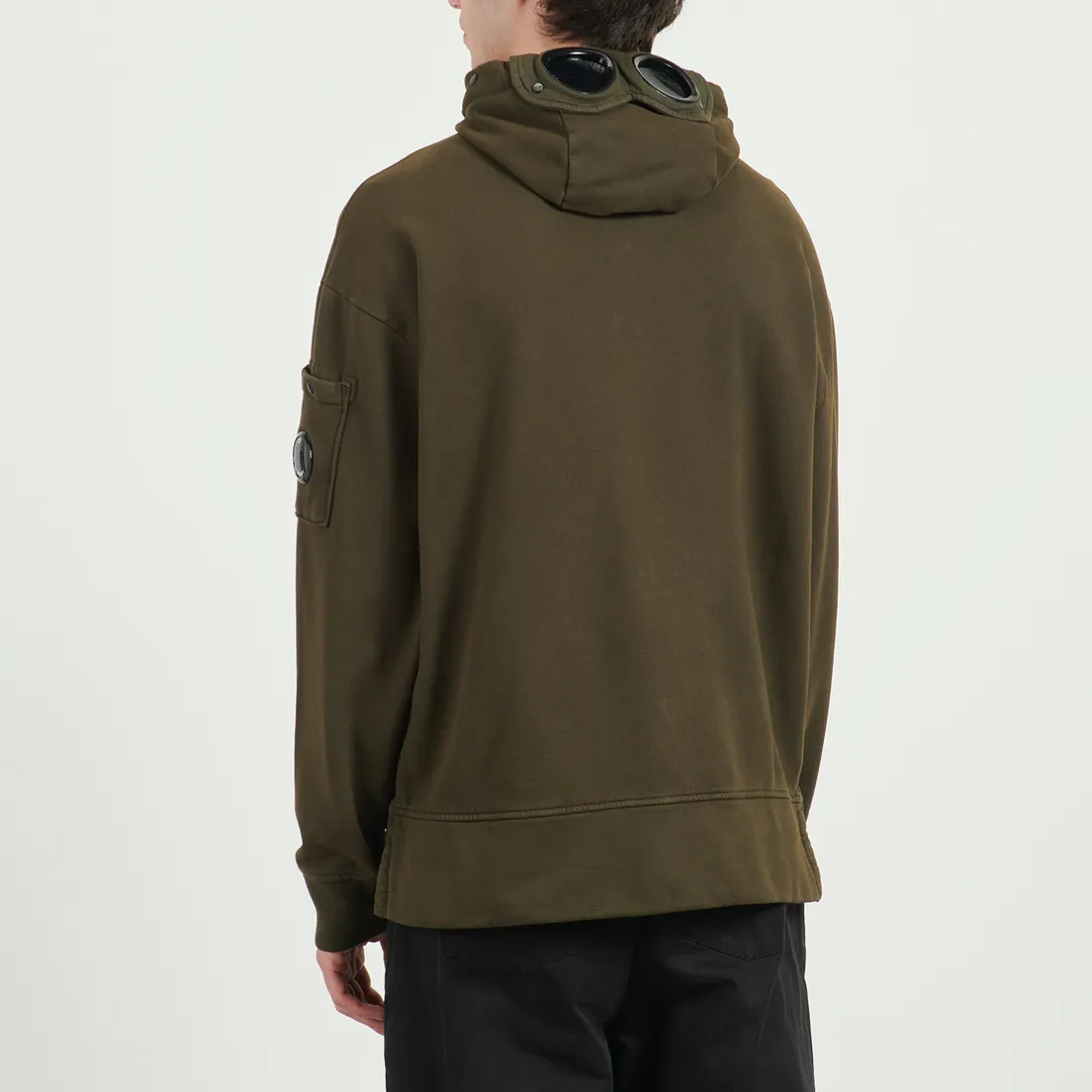 C.P. Company Мужская толстовка Brushed And Emerized Diagonal Fleece Boxy Goggle