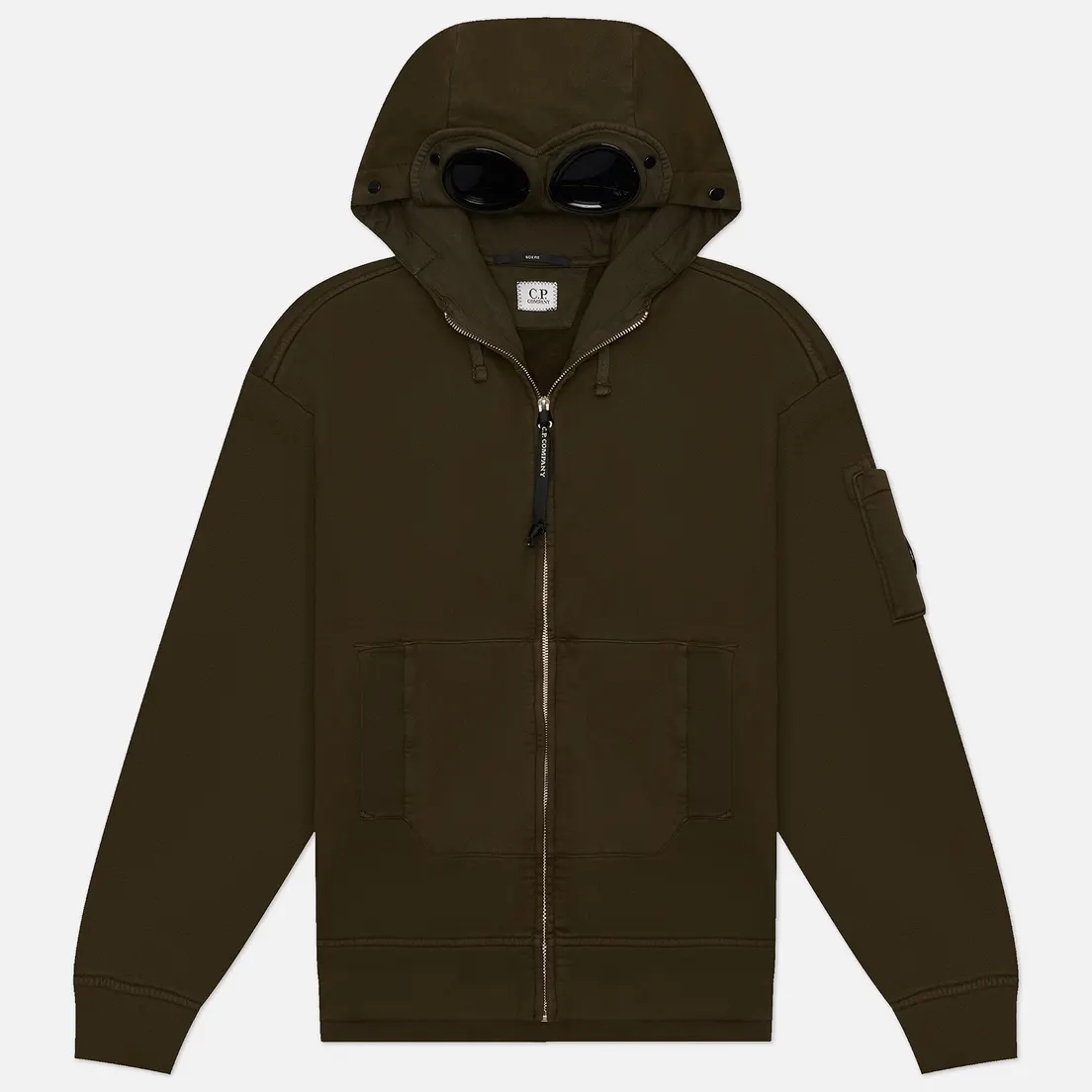 C.P. Company Мужская толстовка Brushed And Emerized Diagonal Fleece Boxy Goggle