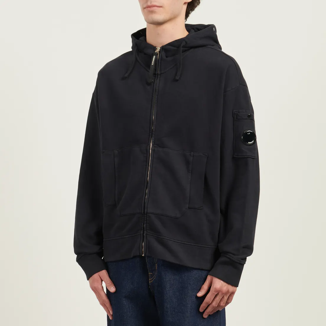 C.P. Company Мужская толстовка Brushed And Emerized Diagonal Fleece Boxy Goggle