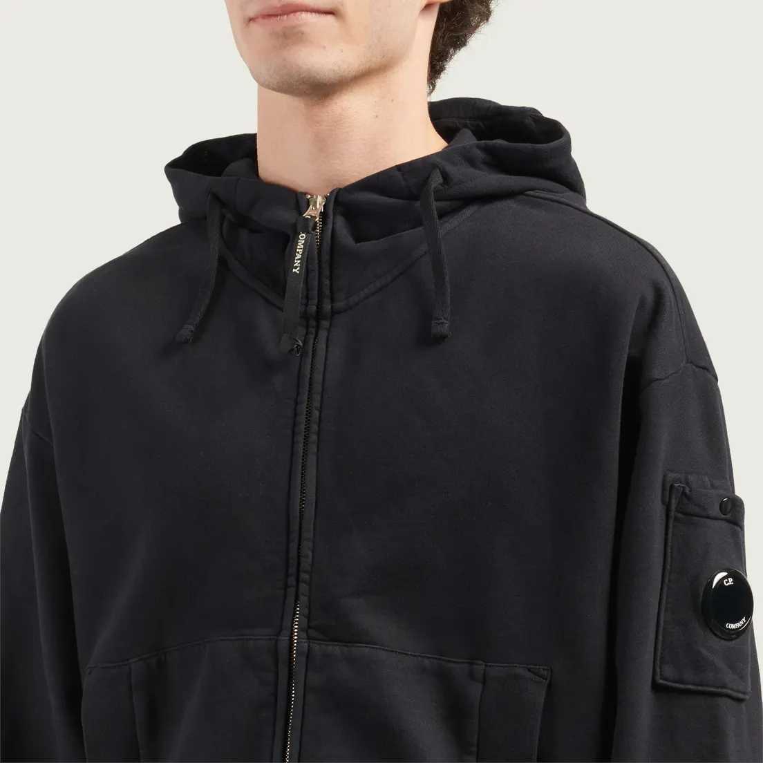 C.P. Company Мужская толстовка Brushed And Emerized Diagonal Fleece Boxy Goggle