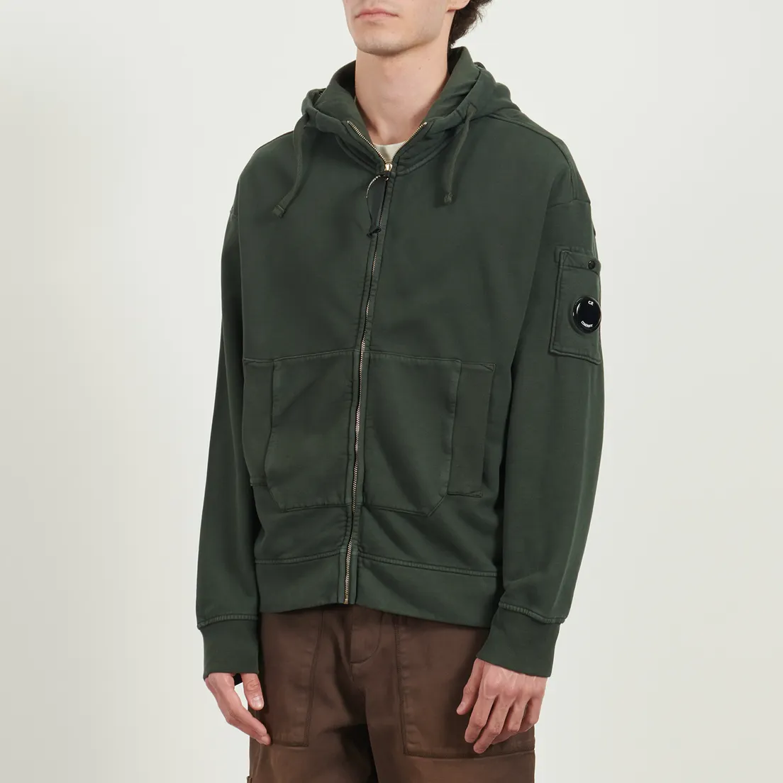 C.P. Company Мужская толстовка Brushed And Emerized Diagonal Fleece Boxy Goggle