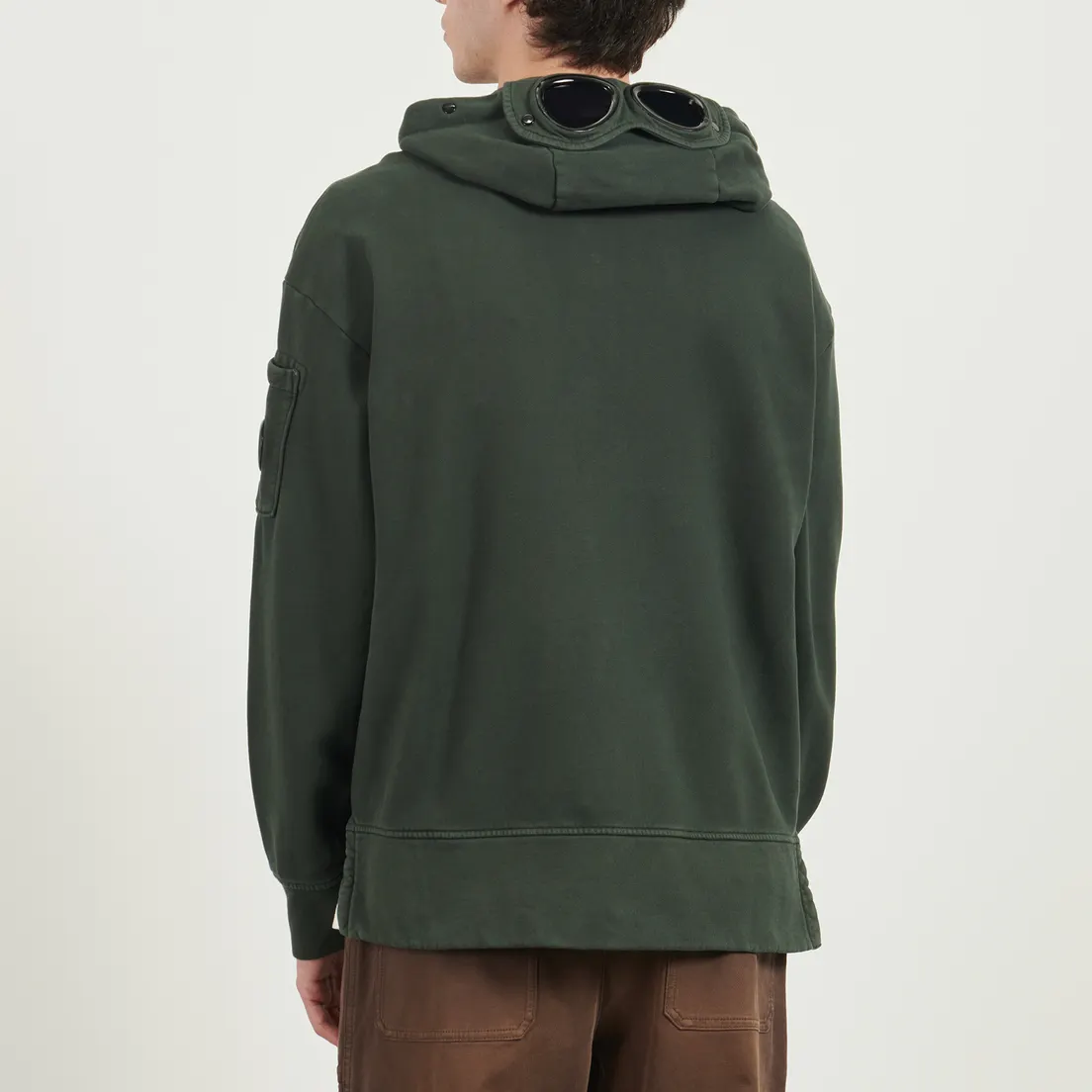 C.P. Company Мужская толстовка Brushed And Emerized Diagonal Fleece Boxy Goggle