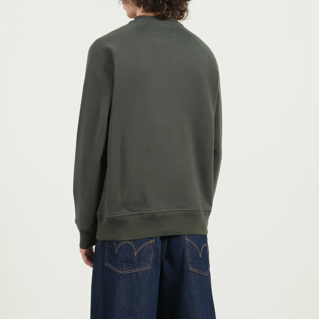 C.P. Company Мужская толстовка Diagonal Raised Fleece Crew Neck Logo