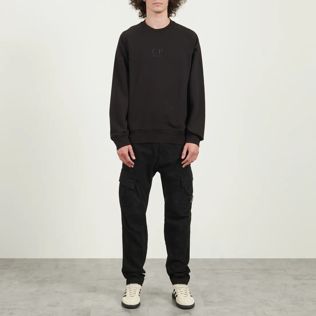 C.P. Company Мужская толстовка Diagonal Raised Fleece Crew Neck Logo