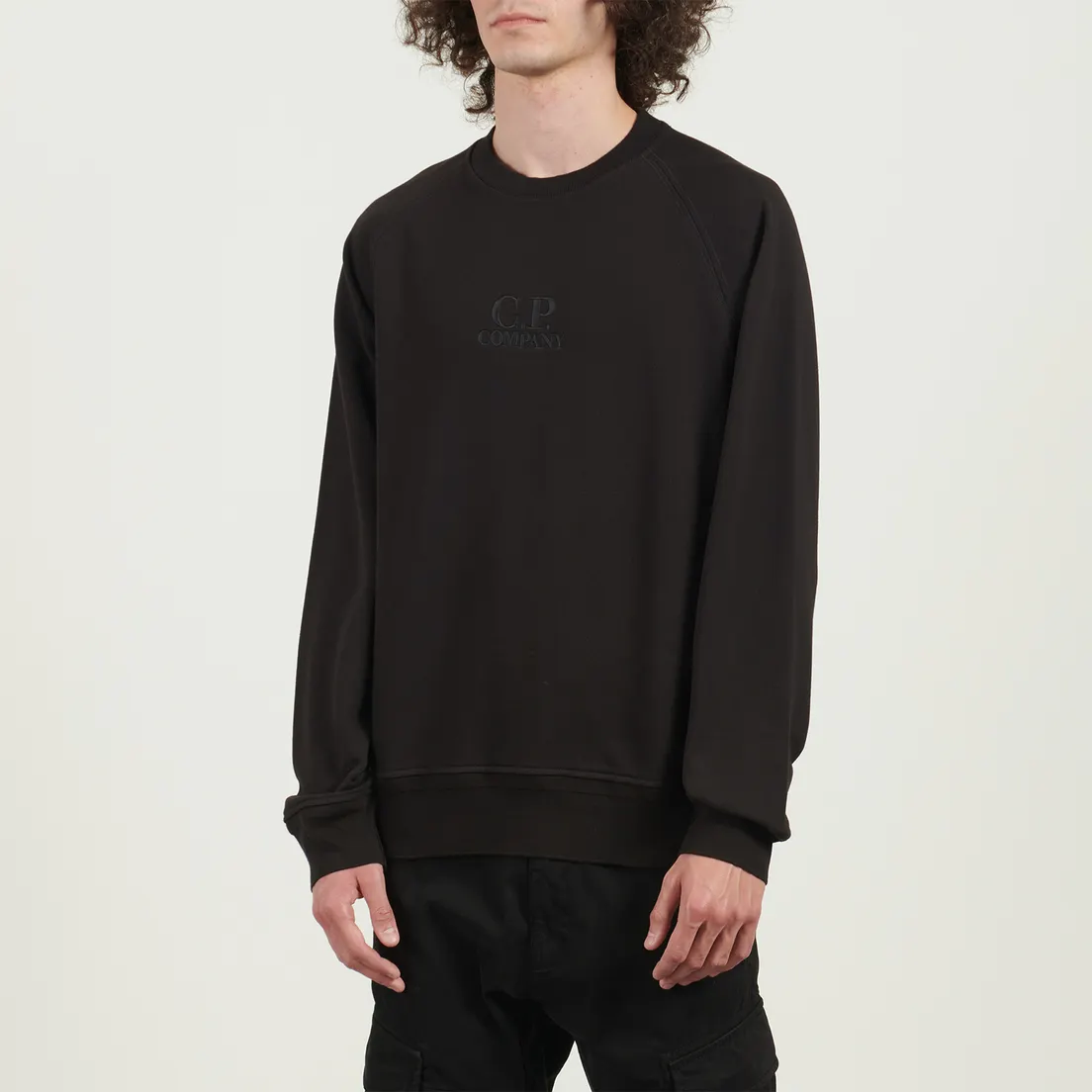 C.P. Company Мужская толстовка Diagonal Raised Fleece Crew Neck Logo
