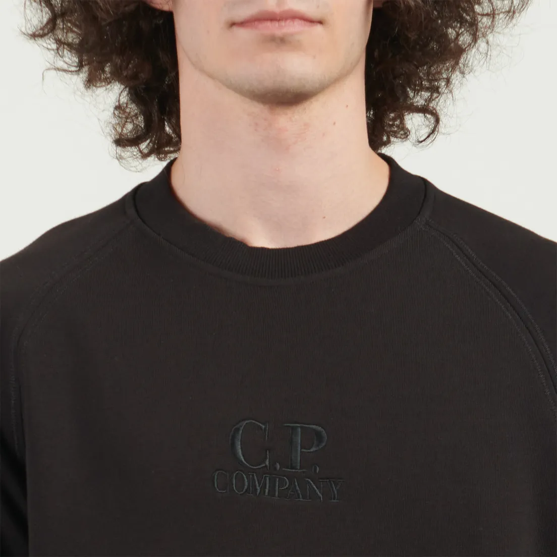 C.P. Company Мужская толстовка Diagonal Raised Fleece Crew Neck Logo