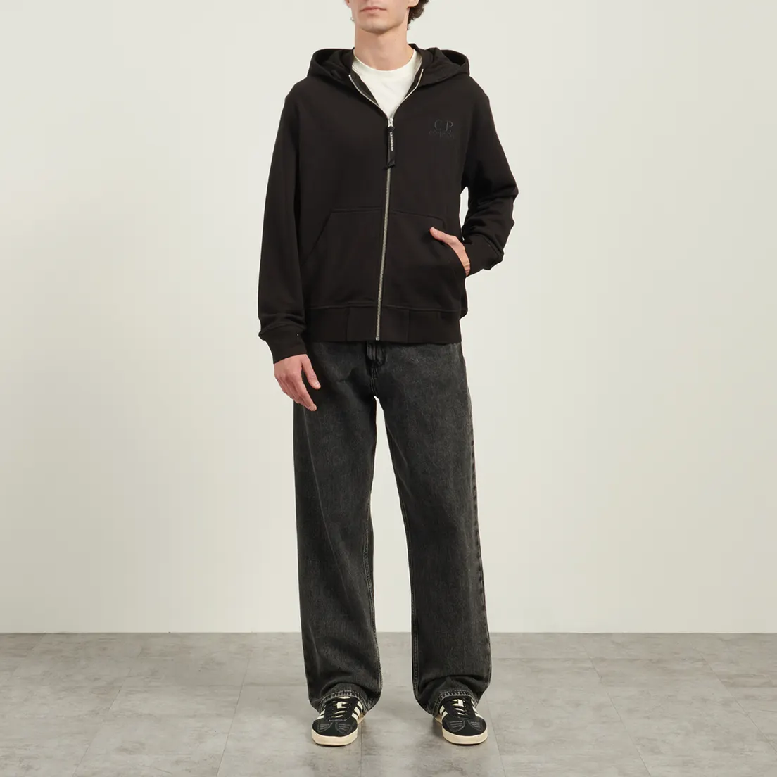 C.P. Company Мужская толстовка Diagonal Raised Fleece Logo Hoodie