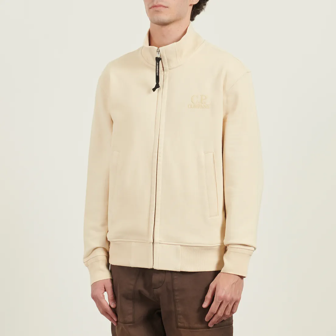 C.P. Company Мужская толстовка Diagonal Raised Fleece Zip Logo