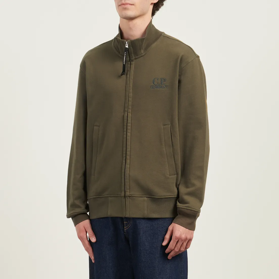 C.P. Company Мужская толстовка Diagonal Raised Fleece Zip Logo