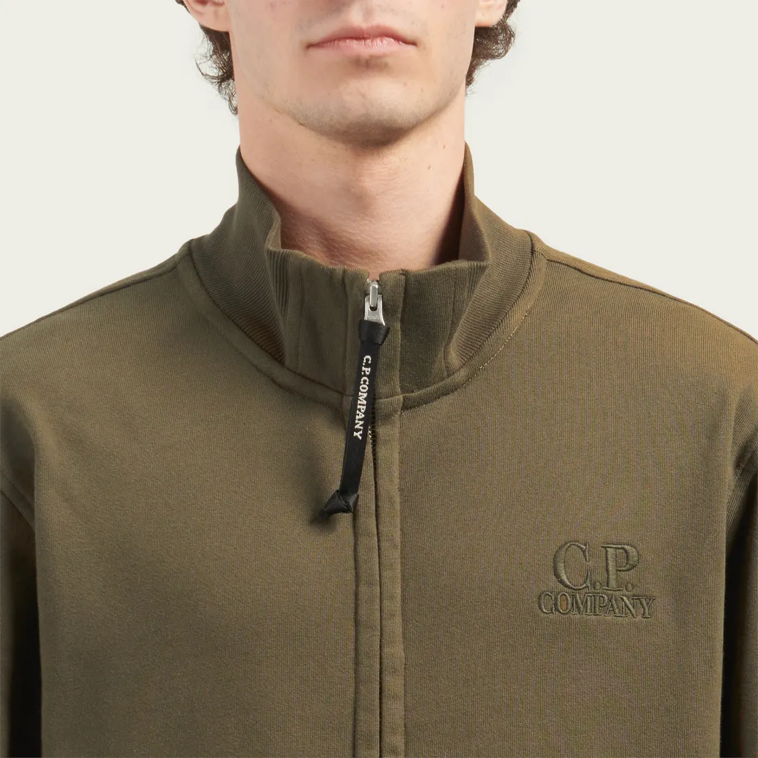 C.P. Company Мужская толстовка Diagonal Raised Fleece Zip Logo