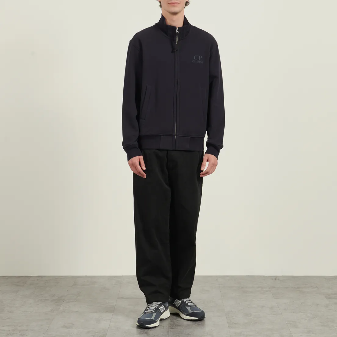 C.P. Company Мужская толстовка Diagonal Raised Fleece Zip Logo