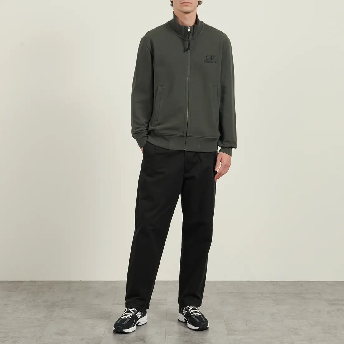 C.P. Company Мужская толстовка Diagonal Raised Fleece Zip Logo