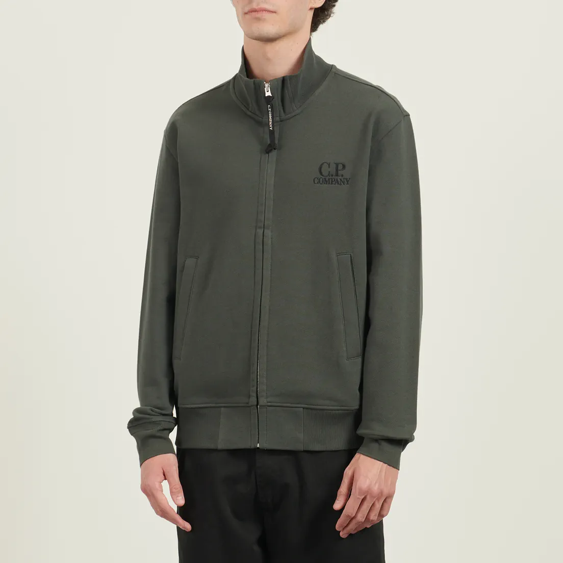 C.P. Company Мужская толстовка Diagonal Raised Fleece Zip Logo