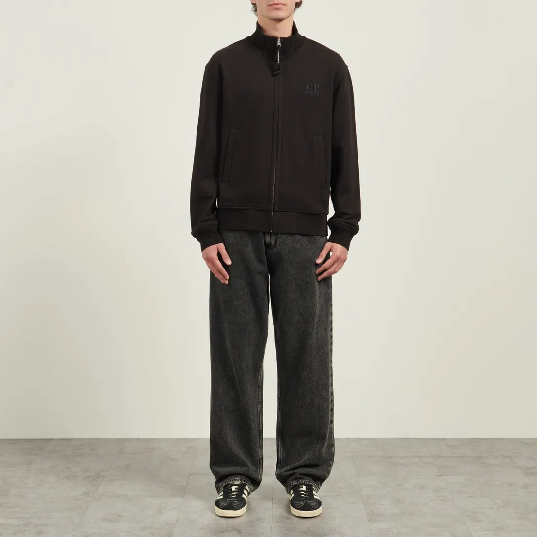 C.P. Company Мужская толстовка Diagonal Raised Fleece Zip Logo