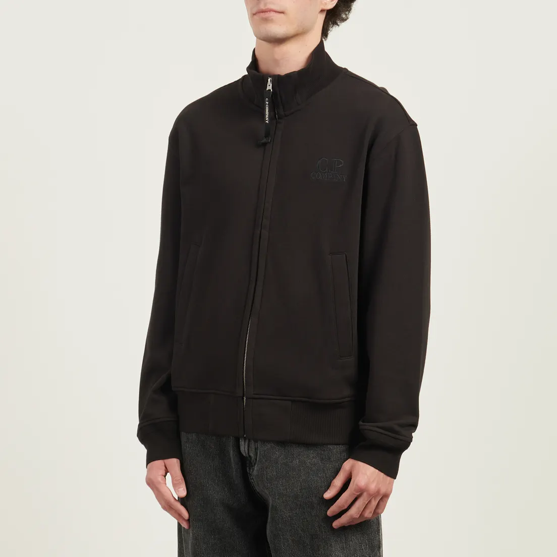 C.P. Company Мужская толстовка Diagonal Raised Fleece Zip Logo