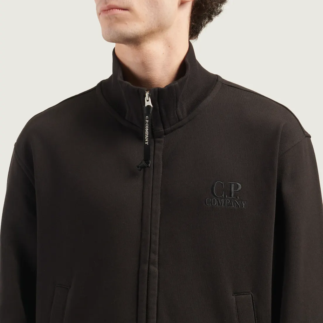C.P. Company Мужская толстовка Diagonal Raised Fleece Zip Logo