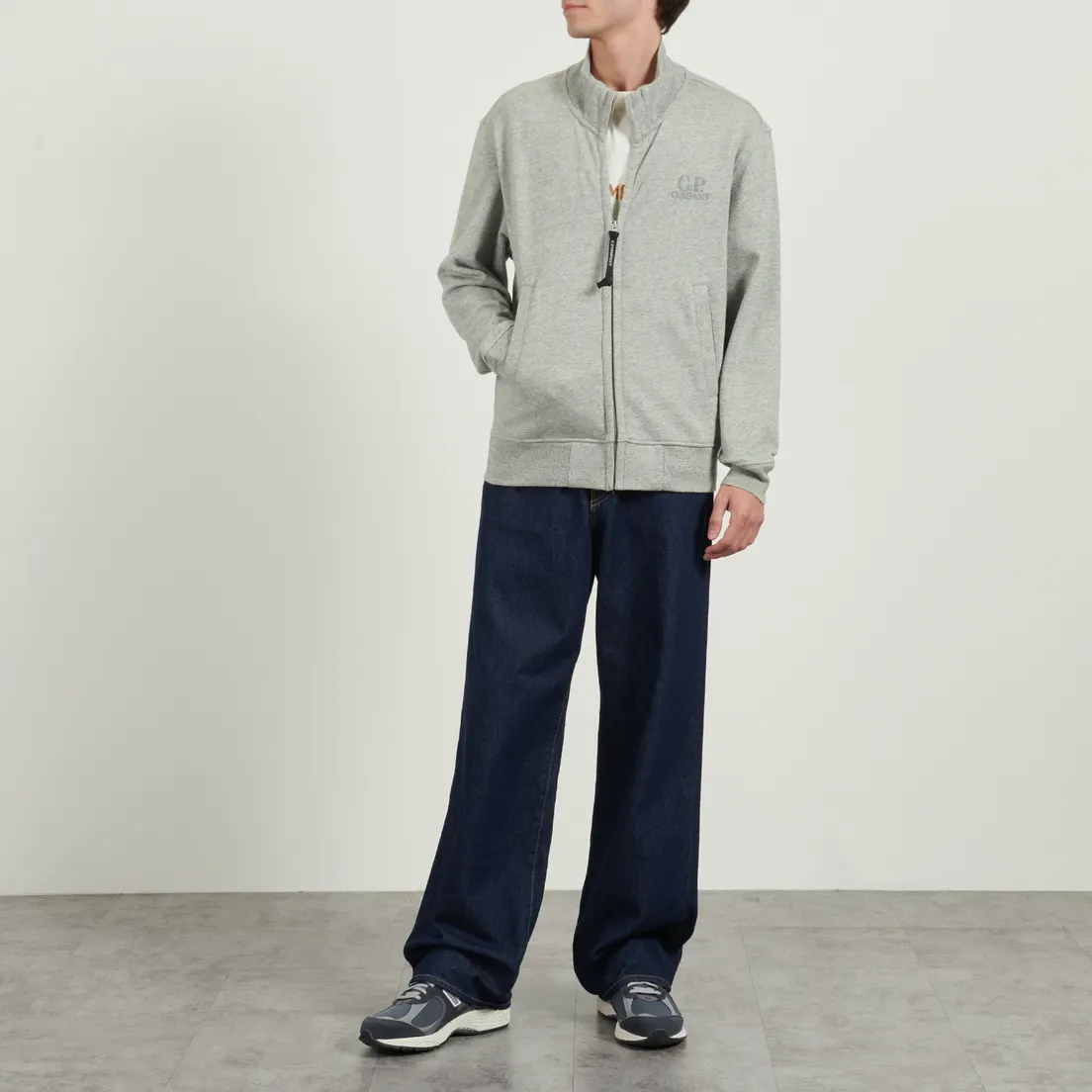 C.P. Company Мужская толстовка Diagonal Raised Fleece Zip Logo