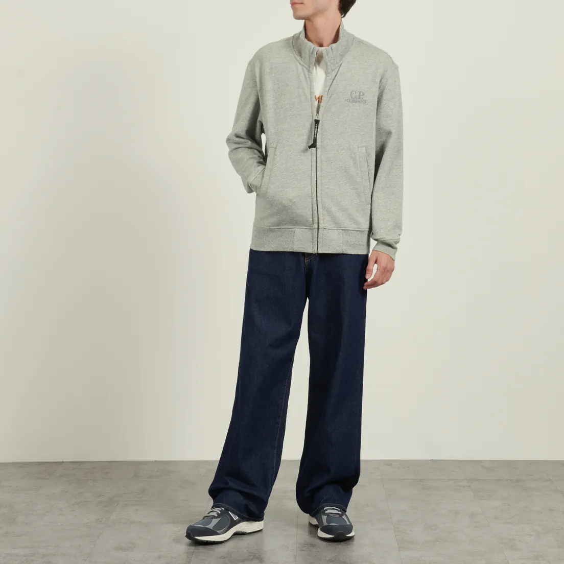 C.P. Company Мужская толстовка Diagonal Raised Fleece Zip Logo