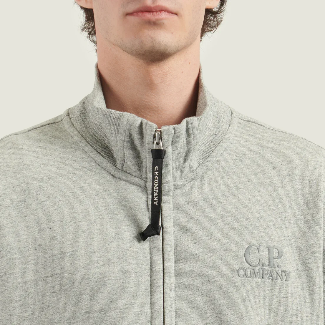 C.P. Company Мужская толстовка Diagonal Raised Fleece Zip Logo