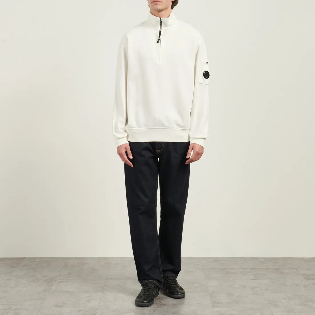C.P. Company Мужская толстовка Brushed And Emerized Diagonal Fleece Half Zip