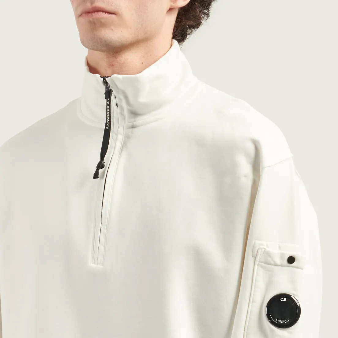 C.P. Company Мужская толстовка Brushed And Emerized Diagonal Fleece Half Zip
