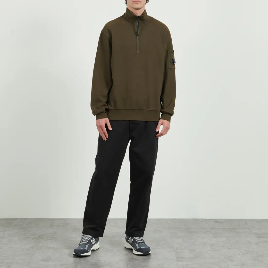 C.P. Company Мужская толстовка Brushed And Emerized Diagonal Fleece Half Zip