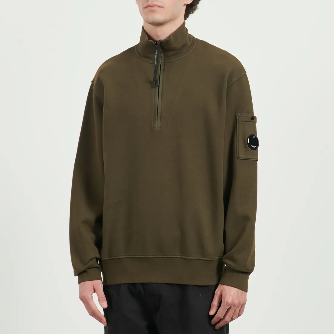 C.P. Company Мужская толстовка Brushed And Emerized Diagonal Fleece Half Zip