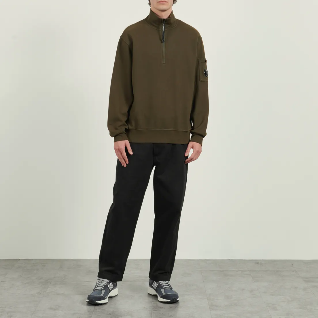 C.P. Company Мужская толстовка Brushed And Emerized Diagonal Fleece Half Zip