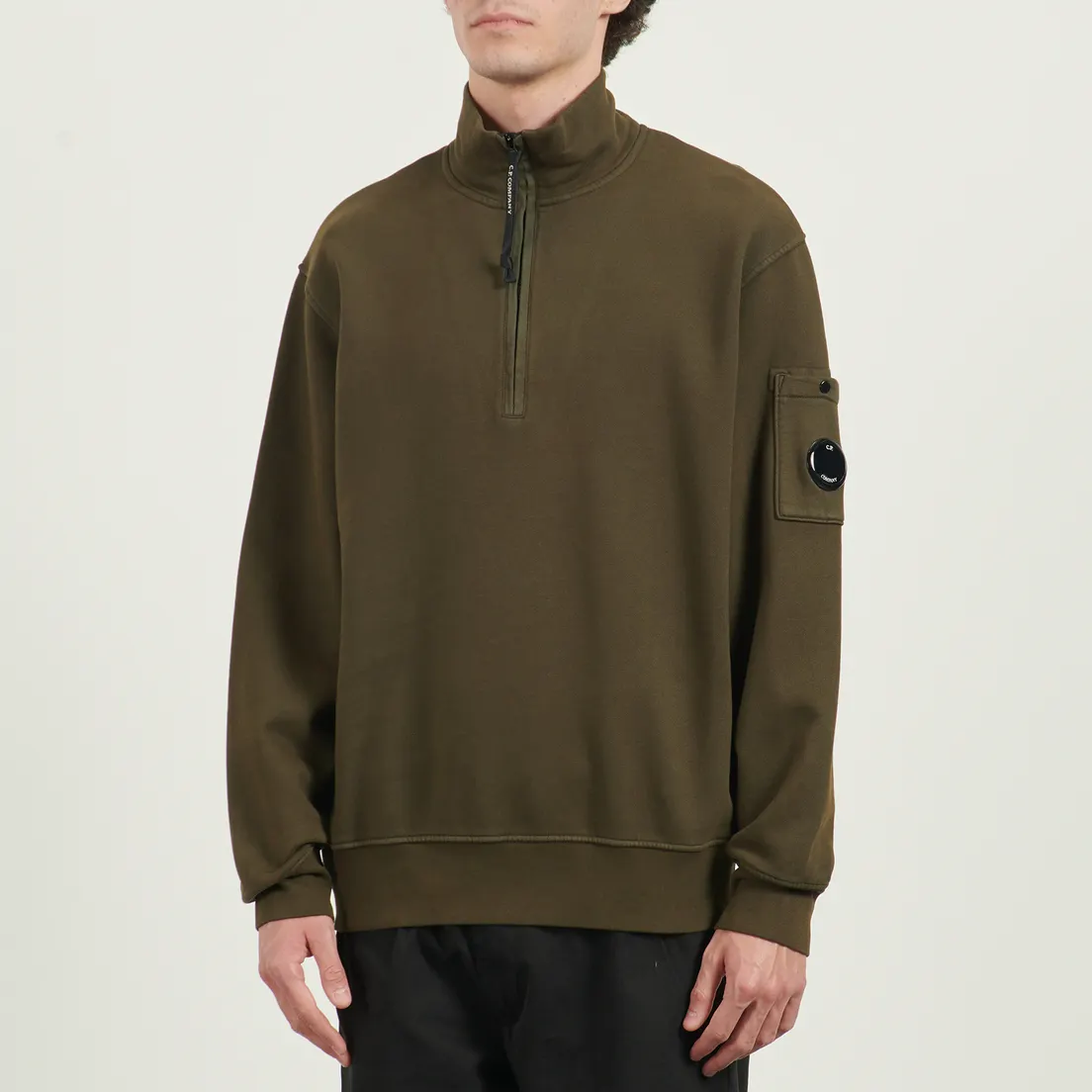 C.P. Company Мужская толстовка Brushed And Emerized Diagonal Fleece Half Zip
