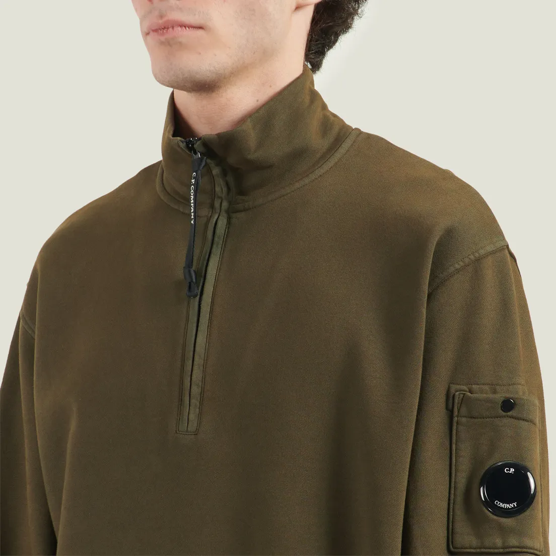C.P. Company Мужская толстовка Brushed And Emerized Diagonal Fleece Half Zip