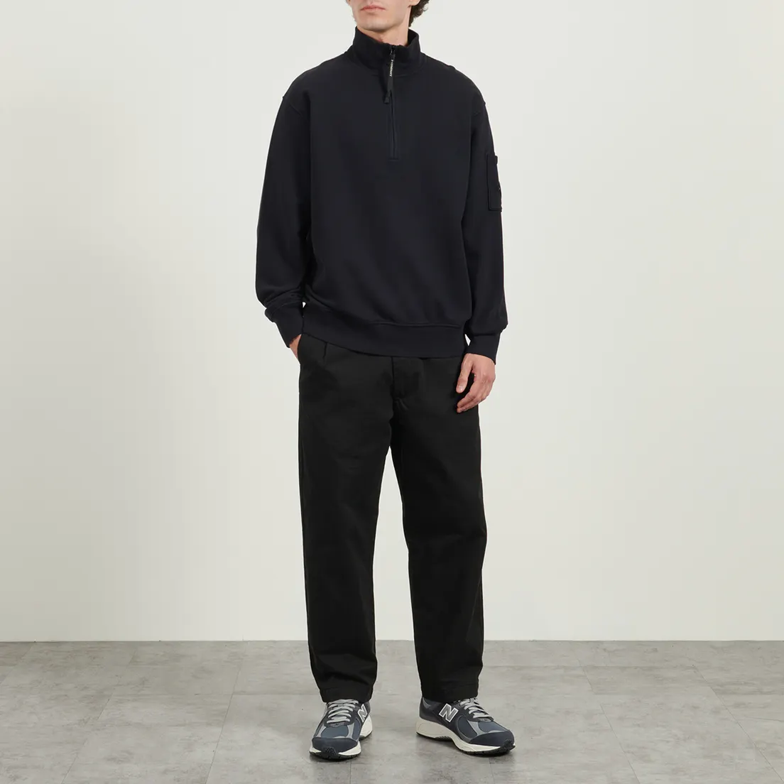 C.P. Company Мужская толстовка Brushed And Emerized Diagonal Fleece Half Zip