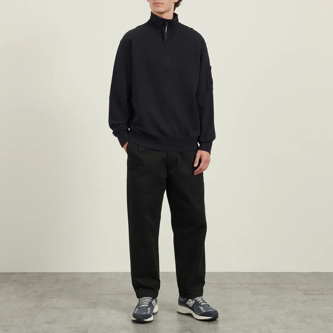 C.P. Company Мужская толстовка Brushed And Emerized Diagonal Fleece Half Zip