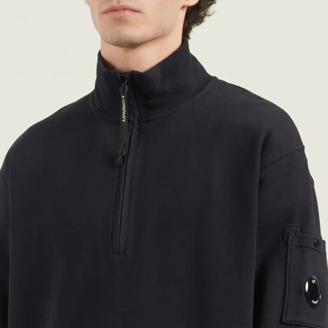 C.P. Company Мужская толстовка Brushed And Emerized Diagonal Fleece Half Zip