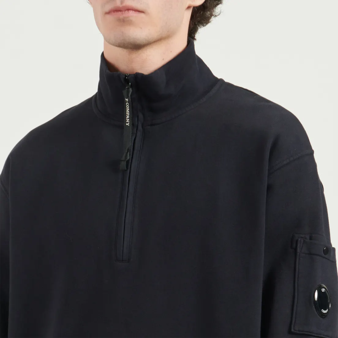 C.P. Company Мужская толстовка Brushed And Emerized Diagonal Fleece Half Zip