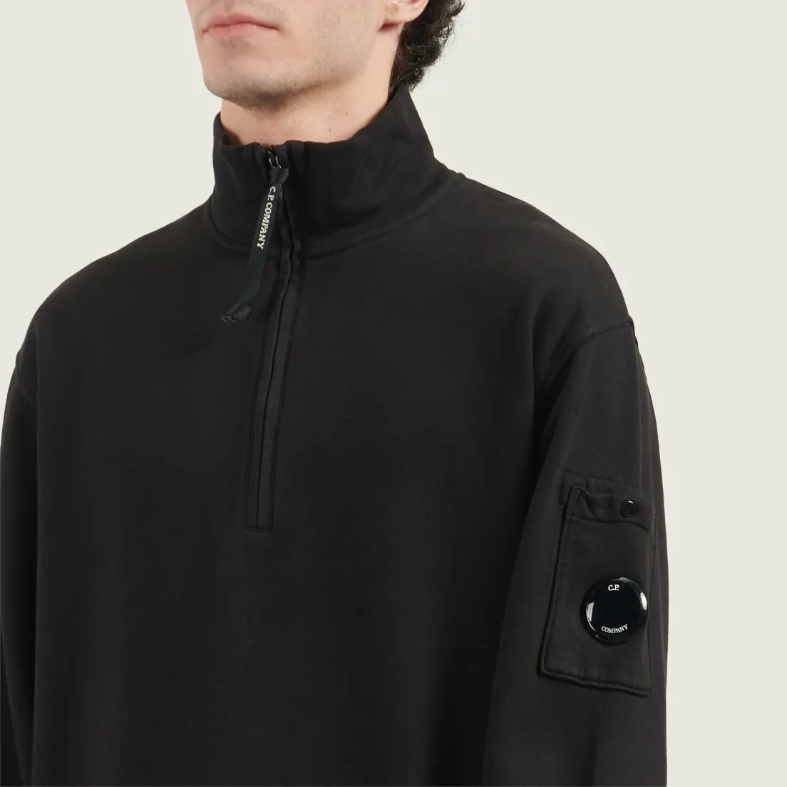 C.P. Company Мужская толстовка Brushed And Emerized Diagonal Fleece Half Zip
