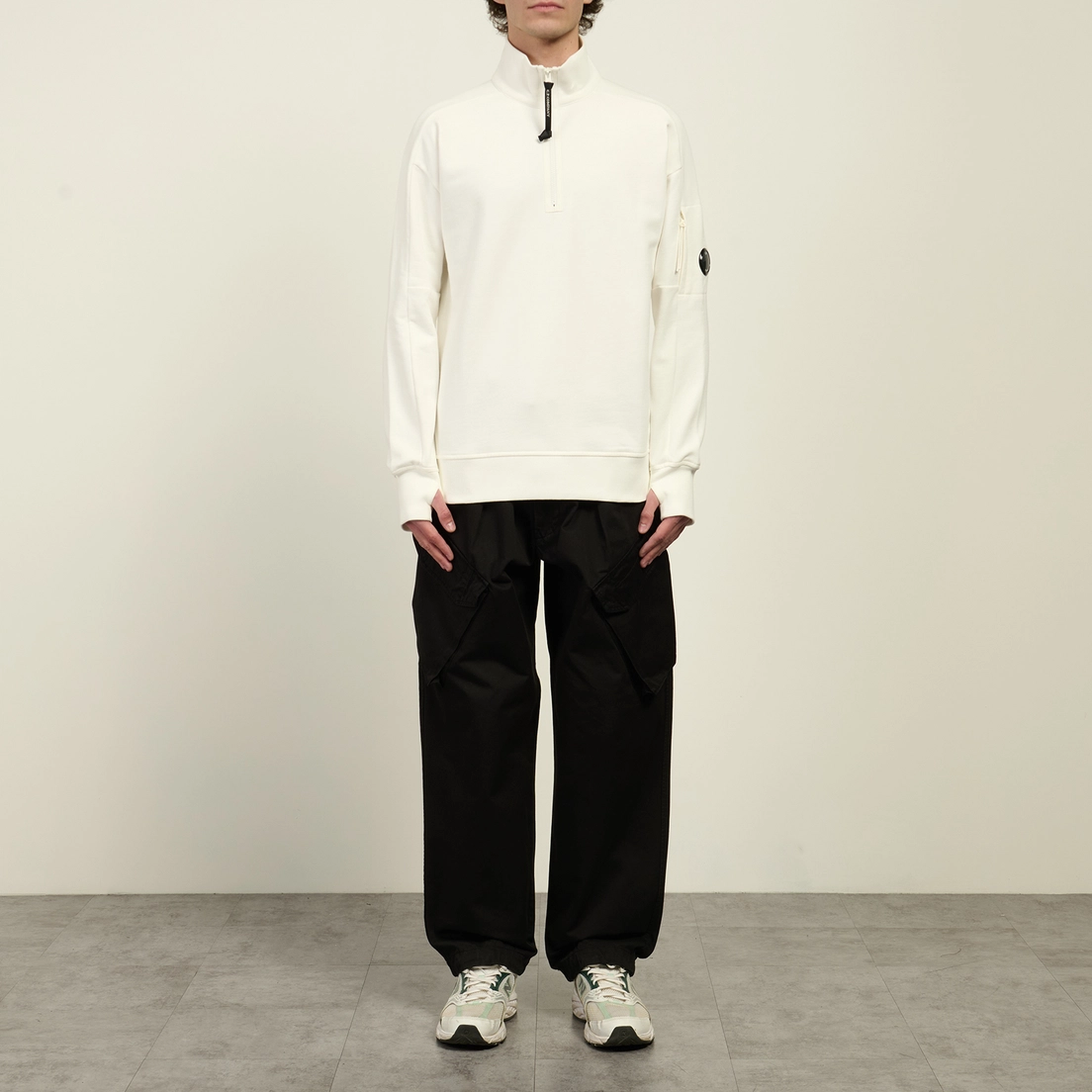 C.P. Company Мужская толстовка Diagonal Raised Fleece Half Zip Lens