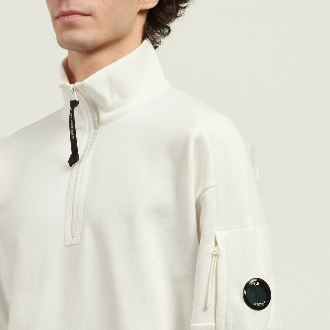C.P. Company Мужская толстовка Diagonal Raised Fleece Half Zip Lens