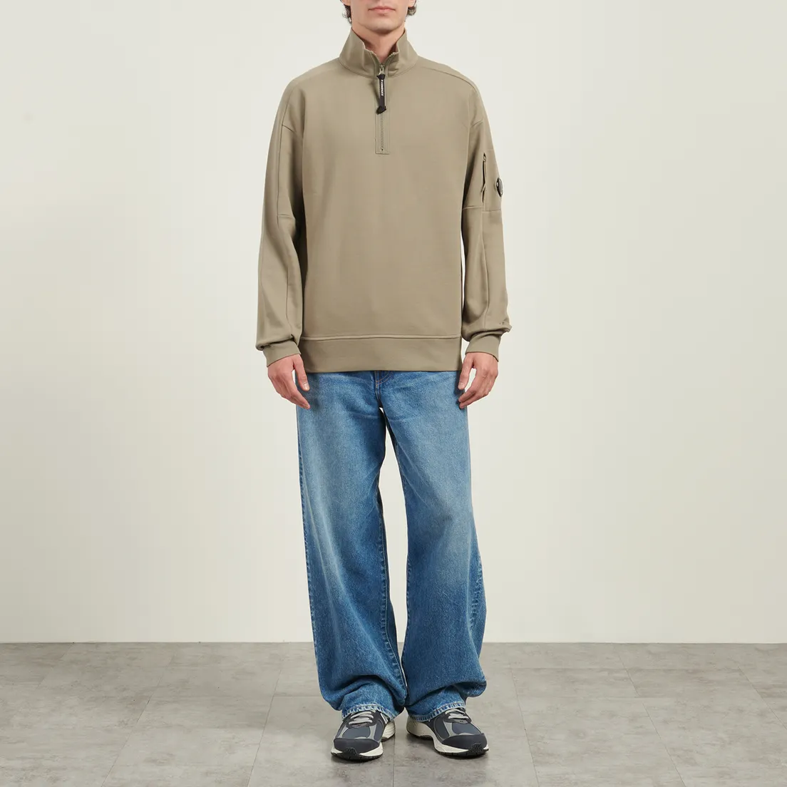C.P. Company Мужская толстовка Diagonal Raised Fleece Half Zip Lens