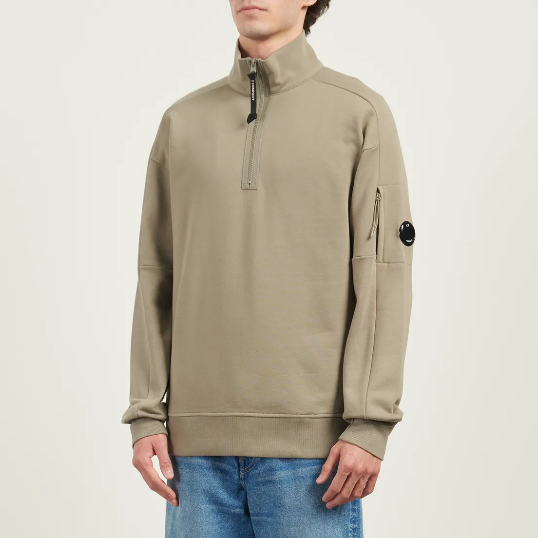 C.P. Company Мужская толстовка Diagonal Raised Fleece Half Zip Lens