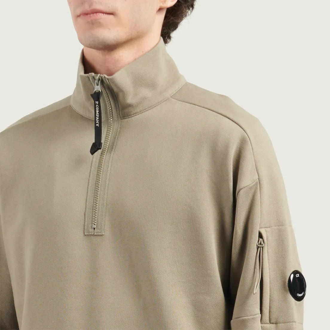 C.P. Company Мужская толстовка Diagonal Raised Fleece Half Zip Lens